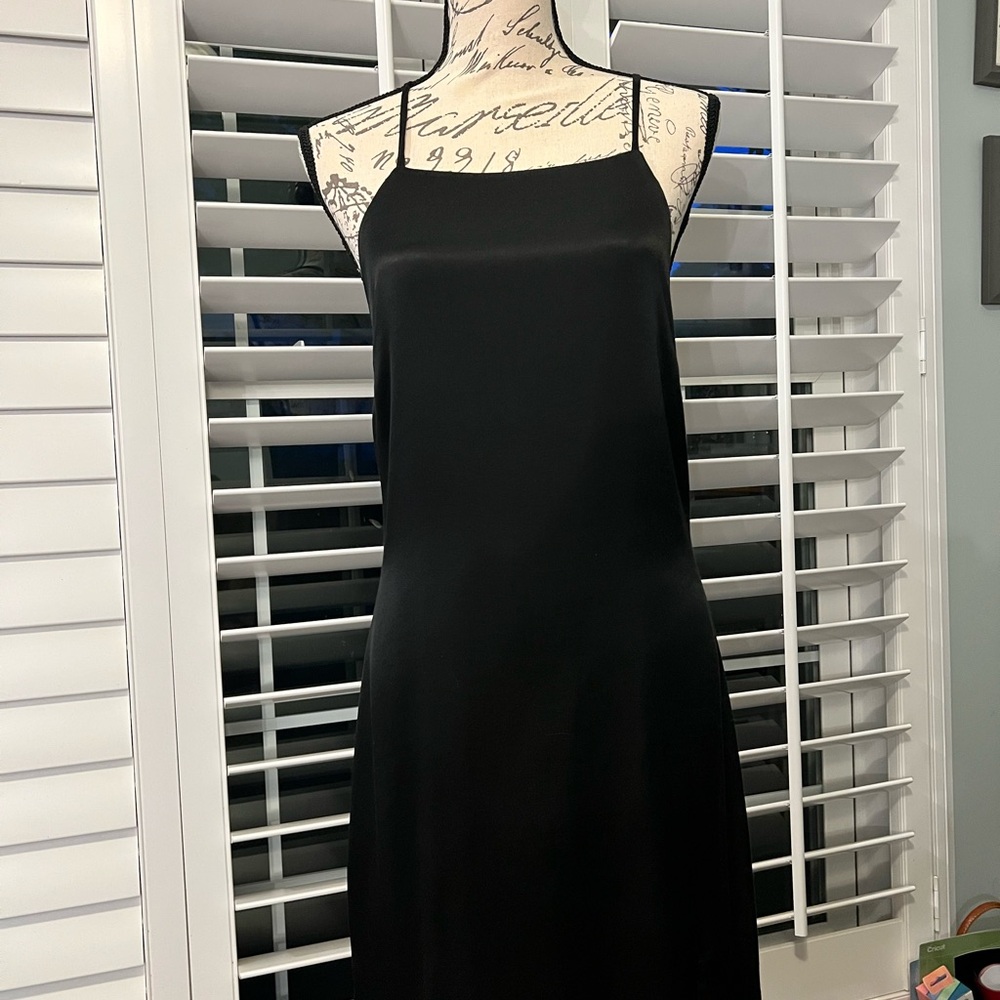 Elegant Black Slip Dress. Size L